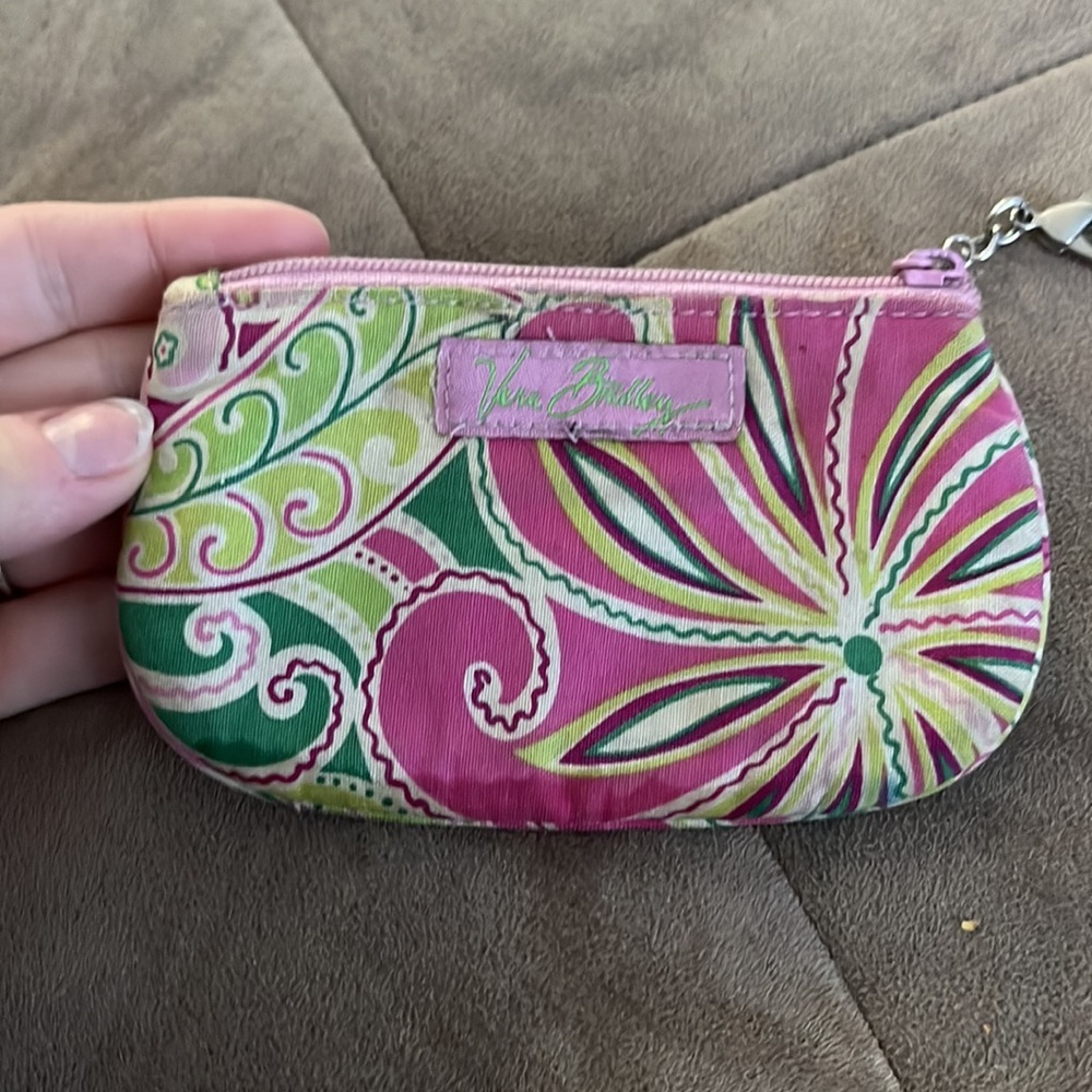 Vera Bradley Change Purse, Retired Vera Bradley Pattern “Pinwheel Pink” - Picture 2 of 3